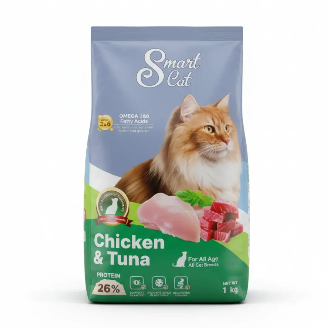 Smart Cat Food Chicken and Tuna 1 KG All Ages - Cet Breeds 1 Smart Cat Food Chicken And Tuna 1KG