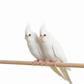 Albino Cockatiel Pair